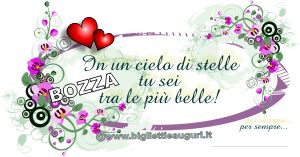 Bigliettino floreale con parole d'amore