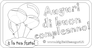 Un disegno di auguri da stampare e colorare