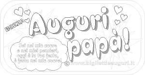 Auguri pap, disegni da colorare