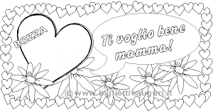 Disegno per bigliettino d'auguri Mamma