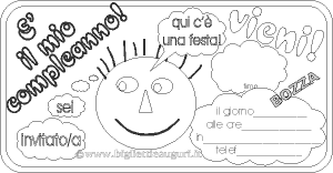 disegni invito per feste di compleanno