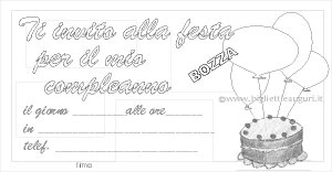 Un disegno per invitare alla tua festa