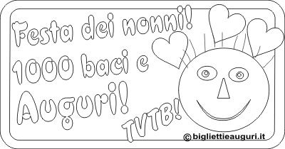 Biglietto auguri per i nonni