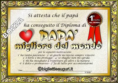 diploma 1 pap del mondo