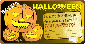 Zucche in biglietto d'invito Halloween Party