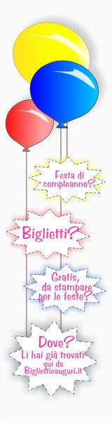 Biglietti da stampare per le feste