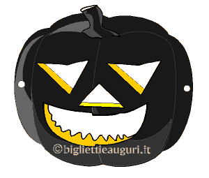 Maschera di Halloween zucca nera da stampare